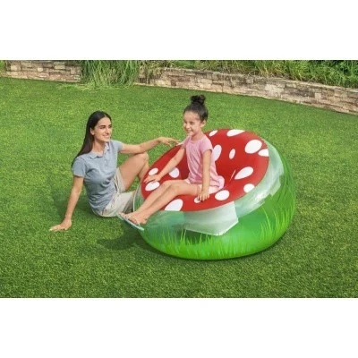 Bestway 1.12m x 1.12m x 66cm mighty mushroom air chair (1 chair, repair patch) age 6